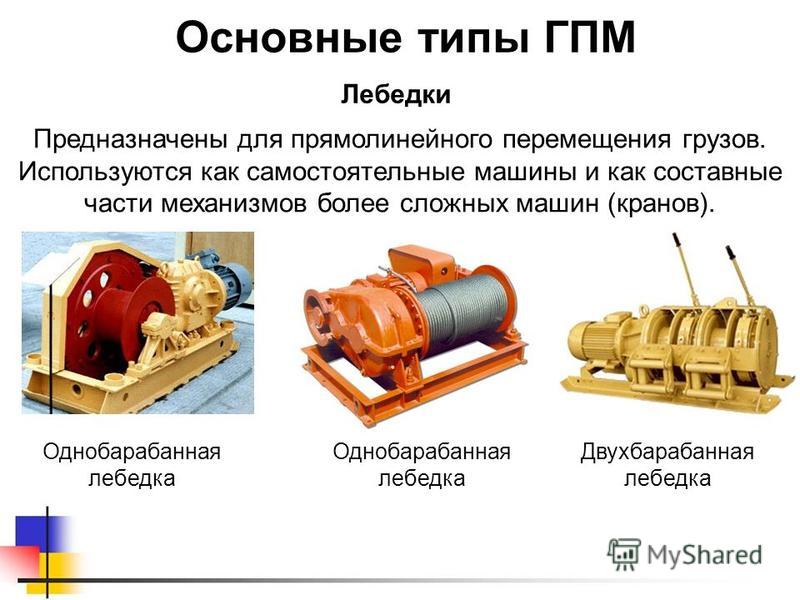 Лебедки грузоподъемные схема