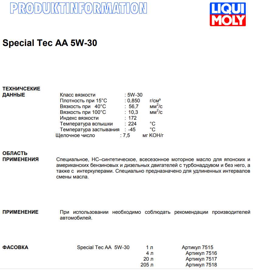 Топ лучших моторных масел liqui moly 5w-30 2021 года