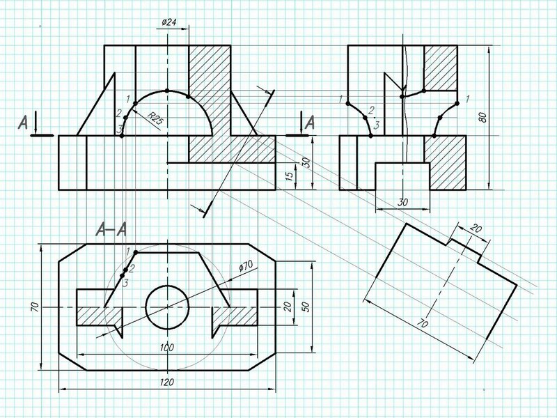 Инженерная графика решение по фото