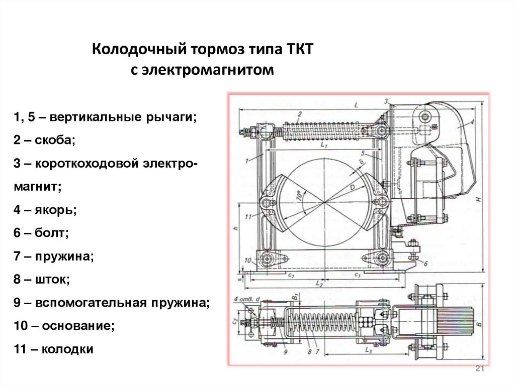 Тормоз ткт 300 чертеж