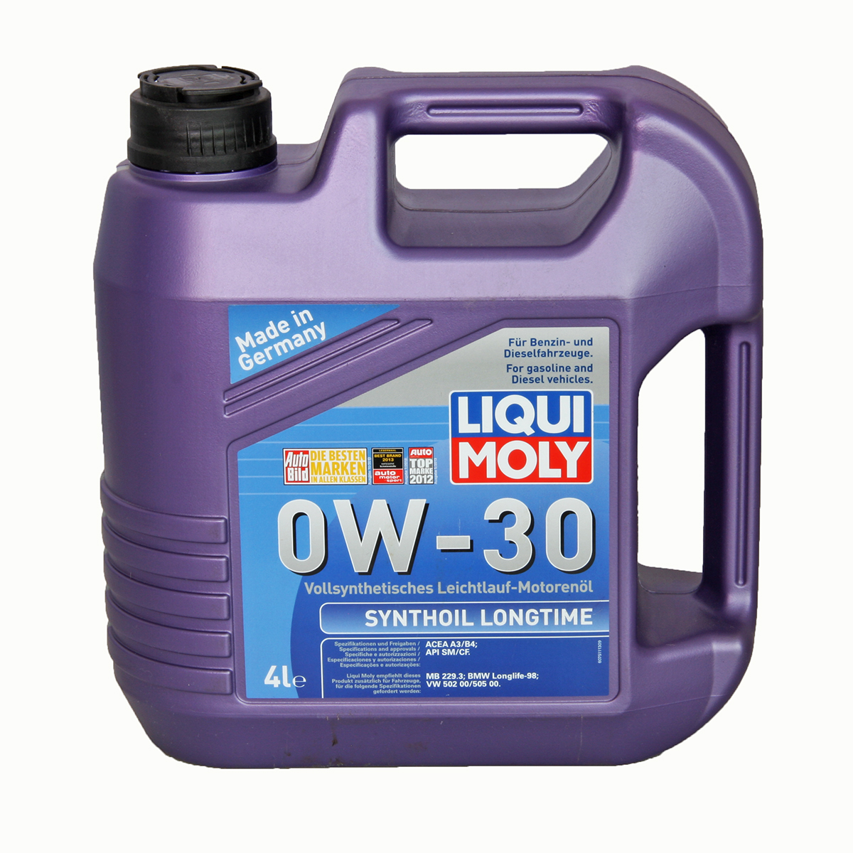 Моторное масло от корпорации liqui moly с маркировкой 0w30 synthoil longtime 0w30: характерные особенности
