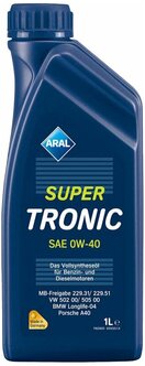Масло моторное aral super tronic 0w-40 (4 литрa) synt. (до - 54 с)
