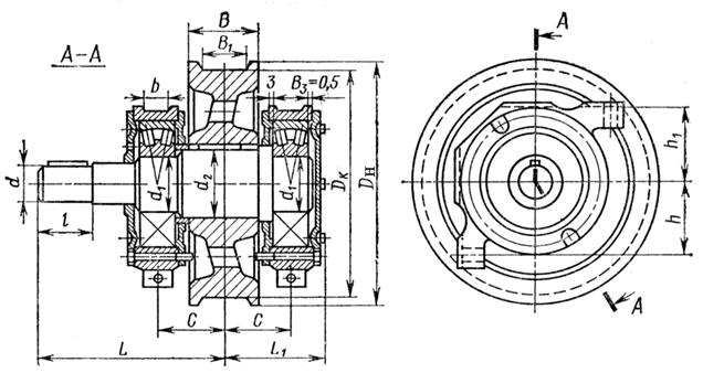 Чертеж колеса мостового крана