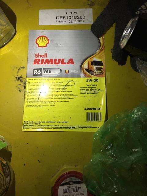 Масло моторное shell rimula r6 me 5w30